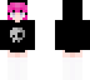enby goth pink hair
