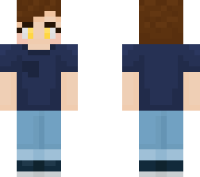 female with blue shirt and short hair
