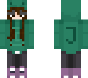 girl in karl jacobs frog hoddie