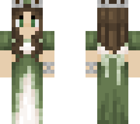 green royal dress
