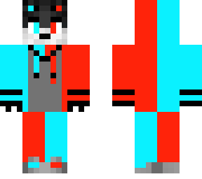lobo rojo y azul