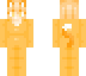 orange yellow neko girl in onesie