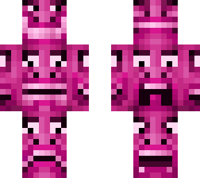 pink face statue