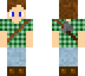 plaid shirt brown hair blue eyes