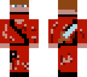 red ninja with diamond sword
