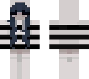 striped hoodie with blue hair (girl)