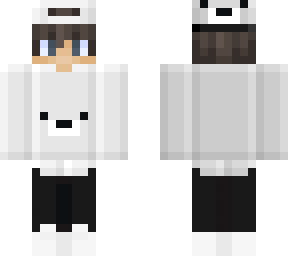 white blocky hoodie with hat!