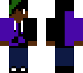 black and purple sided jacket with pockets