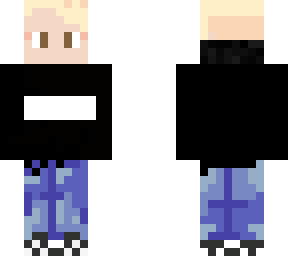 blonde boy in hoodie and jeans w/ checkered vans