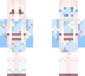 blue kimono girl
