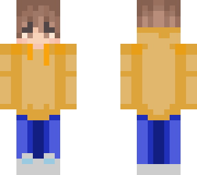 boy in orange hoodie