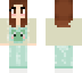 brunette girl- frog