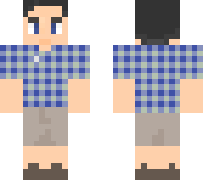 dad with plaid shirt and black hair