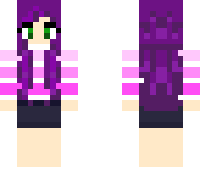 girl w/purple hair and pink shirt