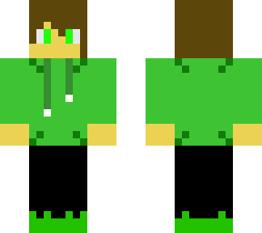 green gamer with green hoodie