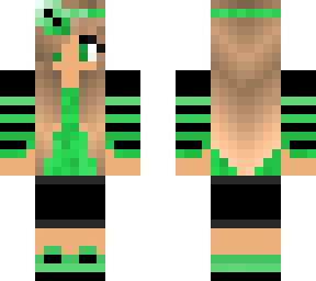 green girl (with creeper on first layer)
