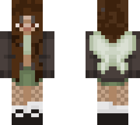 grunge fairycore brown hair and brown skin