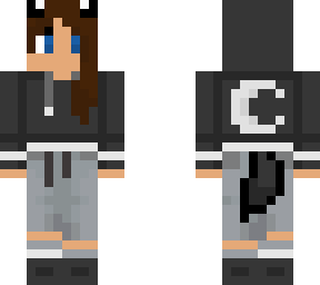 moon wolf girl (hooded)