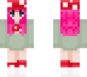 mushroom girl pink hair