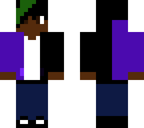 open black and purple sided jacket