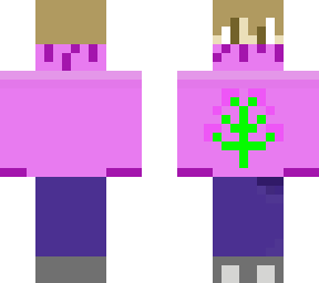 person in lilac sweater