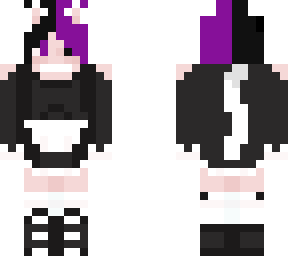 purple and black femboy catmaid