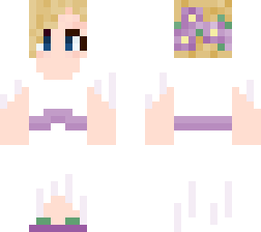 purple and white wedding dress
