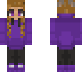 purpled girl brown hair