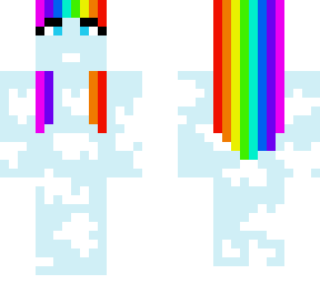 rainbow sky girl