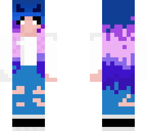 silver's skin (blue & purple hair & white jaket & jeens)