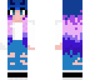 silver's skin (blue & purple hair & white jaket & jeens)