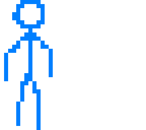 stickman azul