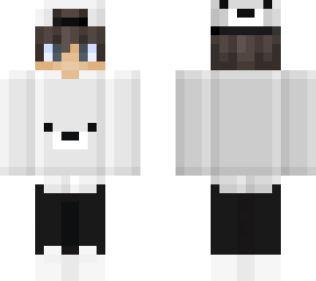 white blocky hat with black effect!