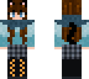 winter cat girl with tail