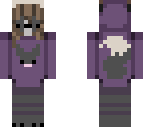 wolf human in cute purple hoodie( credit in desc)