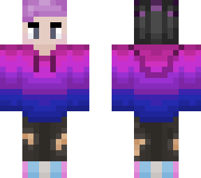 bi boy purple hair