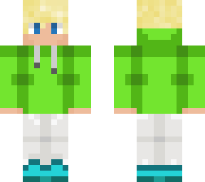 blonde boy lime hoodie