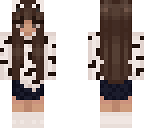 cute cow print sweater girl