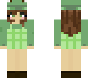 frog girl with hat and dress