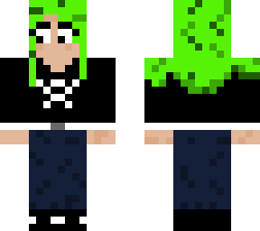 green haired edgy girl