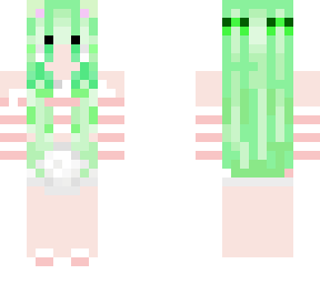 green haired girl