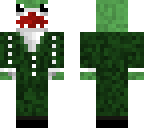 green shark in suit