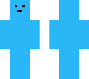 light blue no feelings face guy