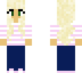ocean girl but blonde with pink shirt