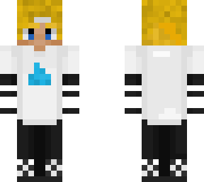 sapnap - with blonde hair and a blue fire logo