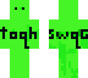 sweat lime green skin with green skeppy under it