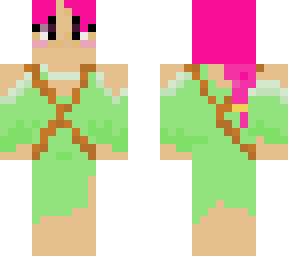 wip pink hair fairy forest hunter girl dress