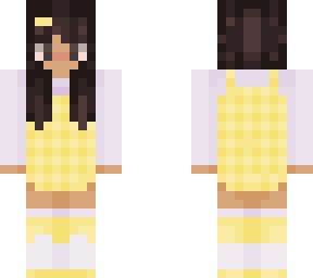 -=+ yellow plaid dress girl +=-