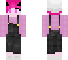 ~ pinkness ~ skin with pink hair, beanie and dungarees ~