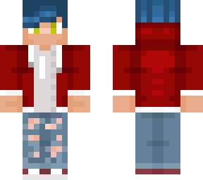 blue hair elf teenager